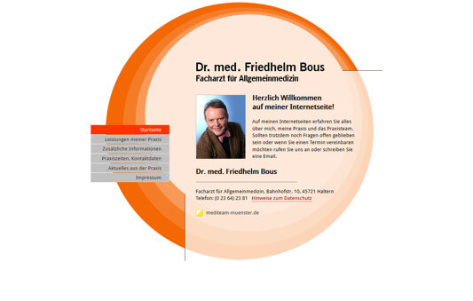 Praxishomepage Dr. med. Fiedhelm Bous