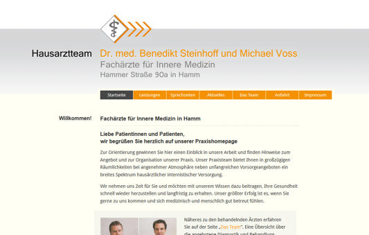 Praxishomepage Dr. Benedikt Steinhoff und Michael Voss