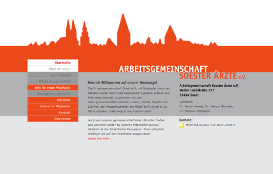 Homepage Arbeitsgemeinschaft Soester Ärzte e.V.